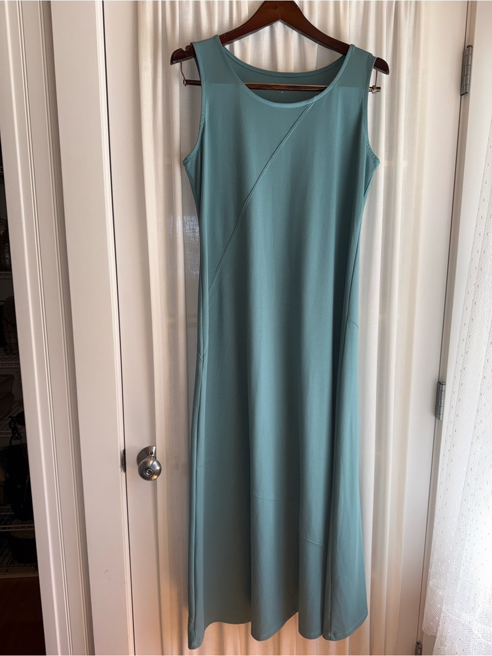 Coldwater Creek Teal Blue Sleeveless Maxi Dress - Picture 8 of 9